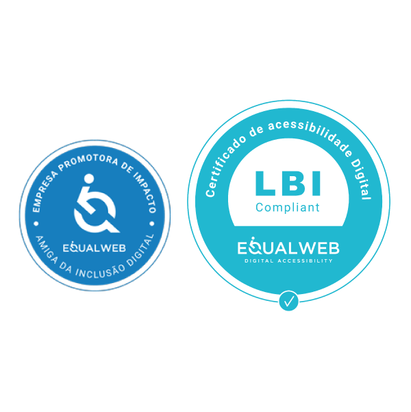 logos certificado LBI acessibilidade digital e selo amigo