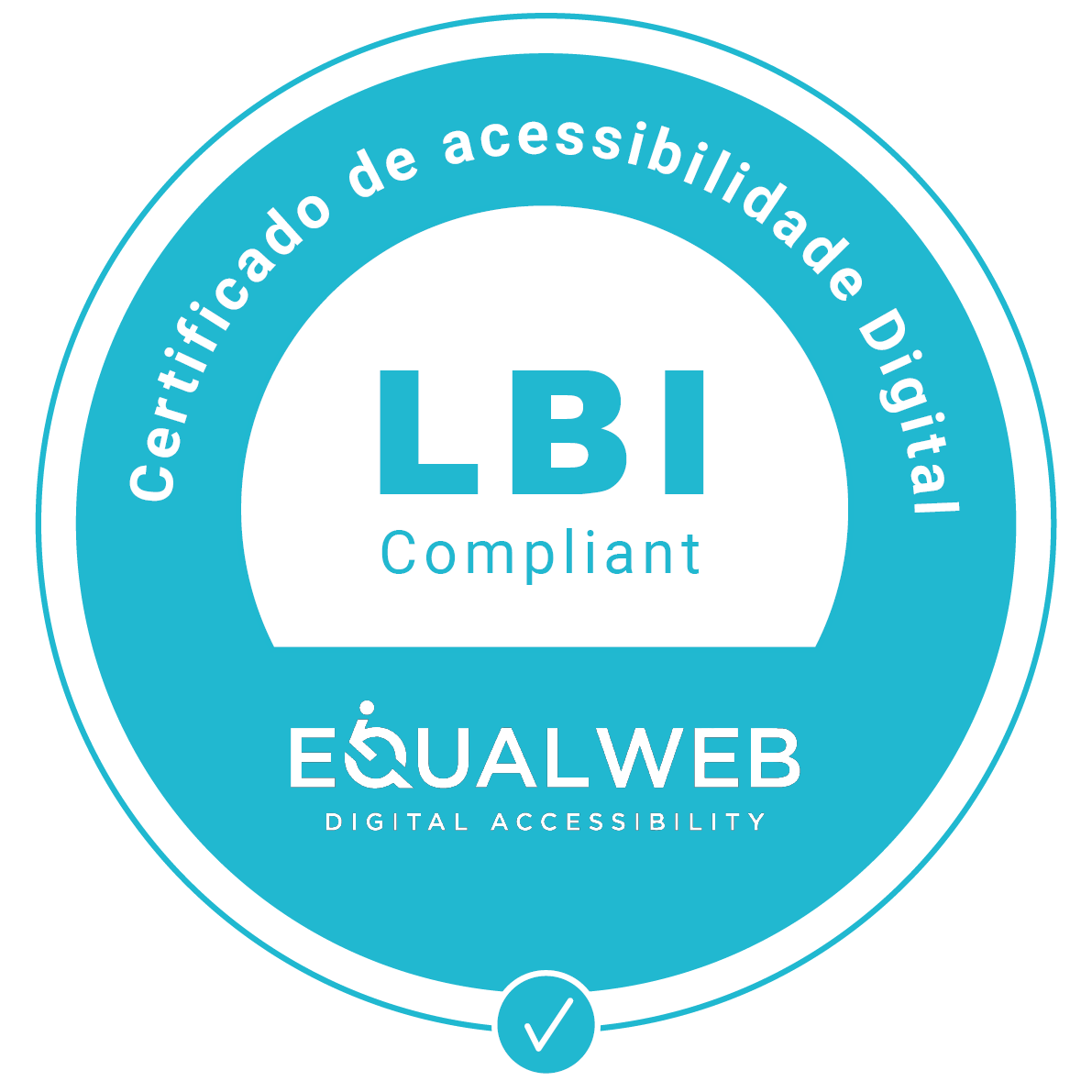 Selo Certificado de Acessibilidade Digital LBI Compliant