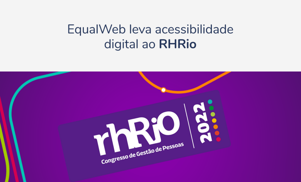 RHRio. Logo do rhRio com a seguinte frase: EqualWeb leva acessibilidade digital ao RHRio